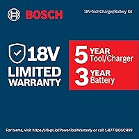 Vista 9 de BOSCH Kit combinado de herramientas eléctricas GXL18V-27B22 - Taladro inalámbrico compacto sin escobillas de 18 V de 1/2 pulgada y destornillador