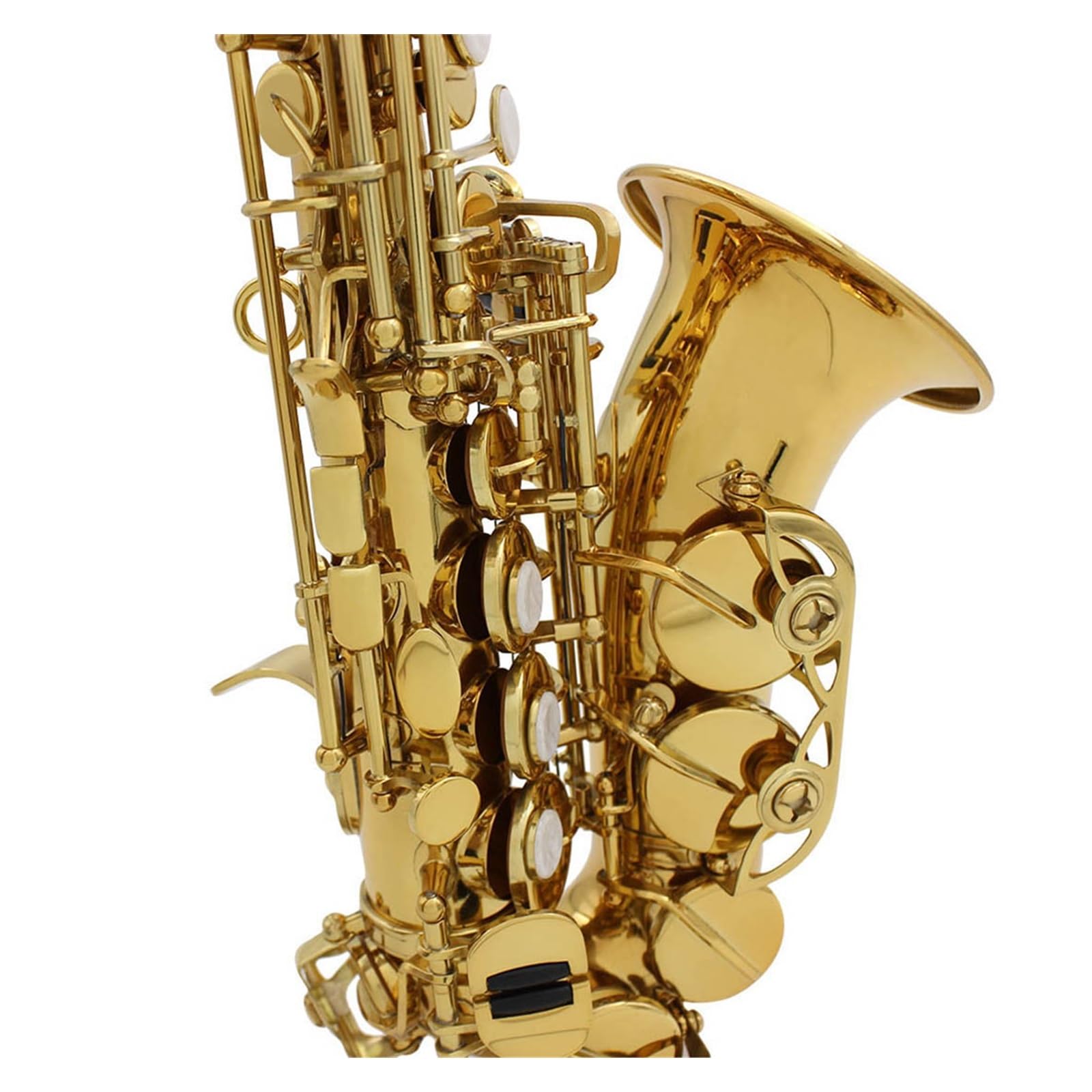 BABYCE Principianti Sassofono Sassofono Soprano Dorato B Flat Sax Soprano Strumento A Fiato Sax Parte per Studenti Principianti