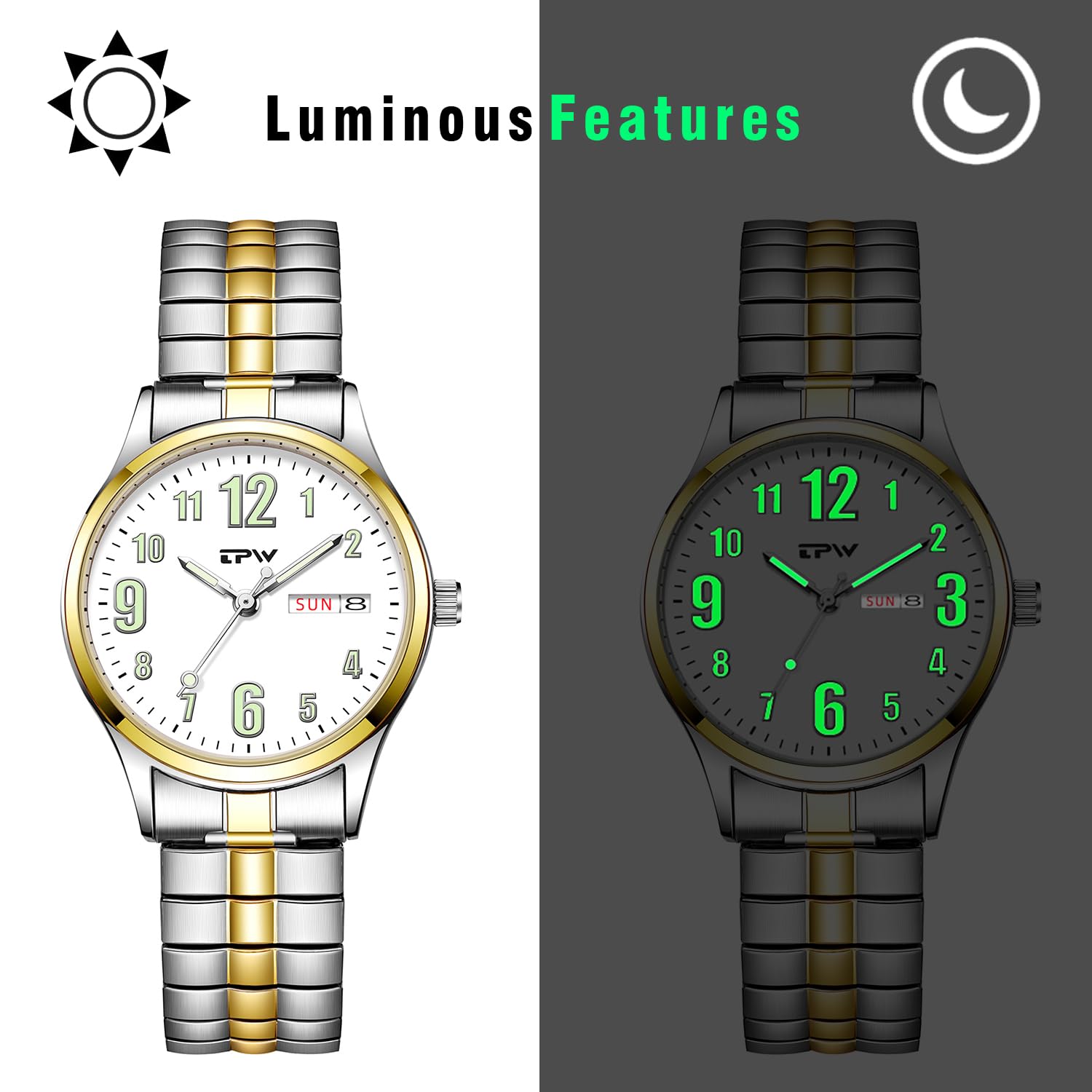 JewelryWe Reloj Correa Elástica Mujer: Reloj de Pulsera Cuarzo Analógico Clásico Retro Forma Tonel Escala de Números Romanos Claro y Fácil de Leer - para Regalos