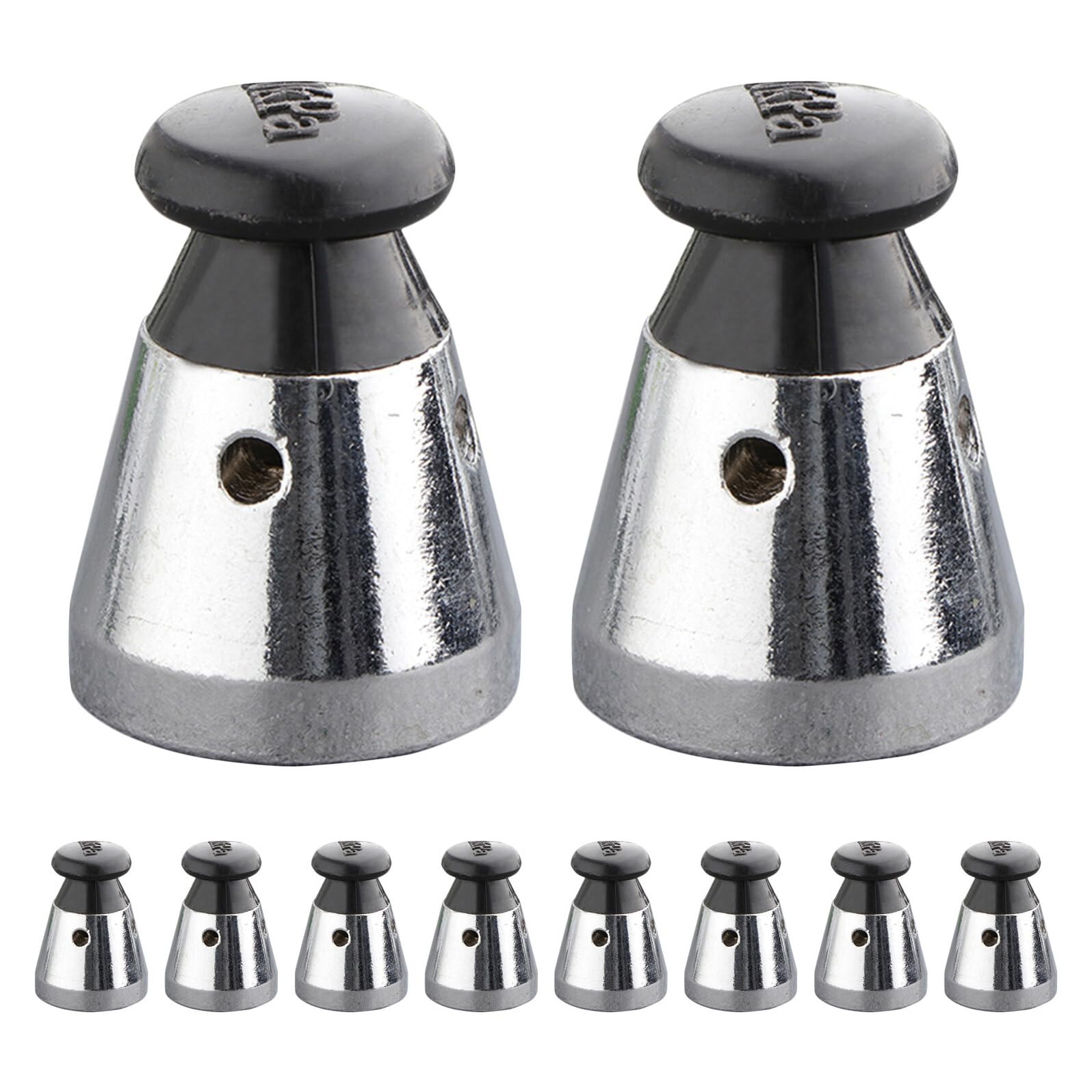 TOYANDONA Válvula de Ajuste de Presión, Acero Inoxidable, Negro, 10 Piezas, Accesorio de Seguridad Válvula de Ventilación y Alivio para Cocina Doméstica, Repuesto Compatible