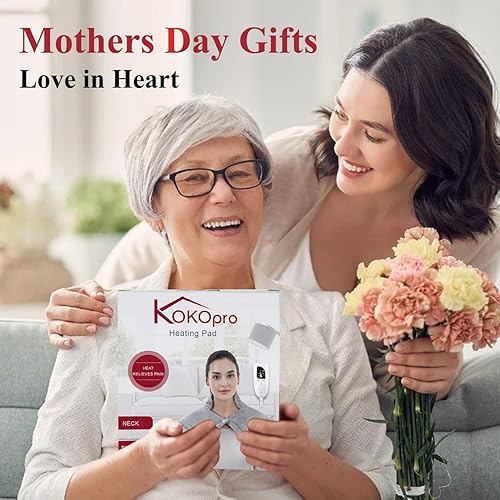 Miniatura 2 de Almohadilla térmica para cuello y hombro, grande, eléctrica, para cuello, hombro, calentamiento rápido, tela súper suave, para calambres, alivio del