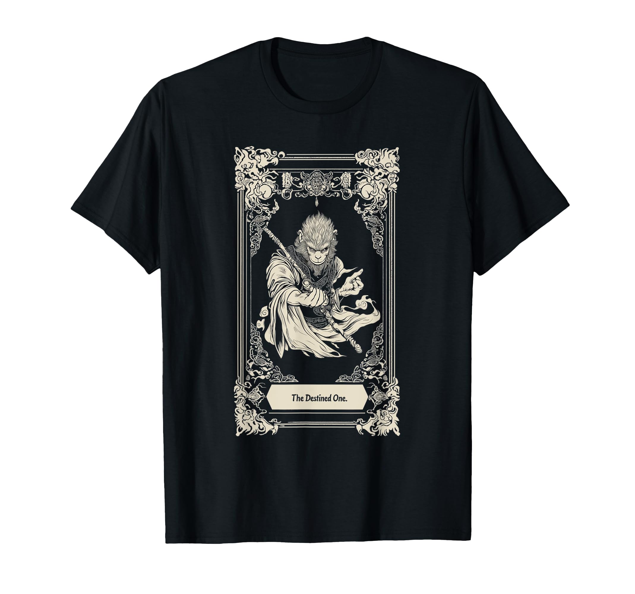 The Destined One Mythical Warrior Sun Wukong Monkey Design T-Shirt