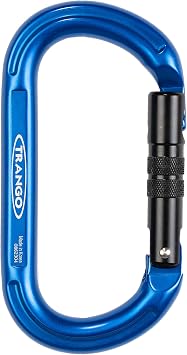 TRANGO Oval K Carabiner - حلقة تسلق بيضاوية متماثلة، أنف قفل المفاتيح، 25 كيلو نيوتن، تسلق الصخور وتنظيم المعدات