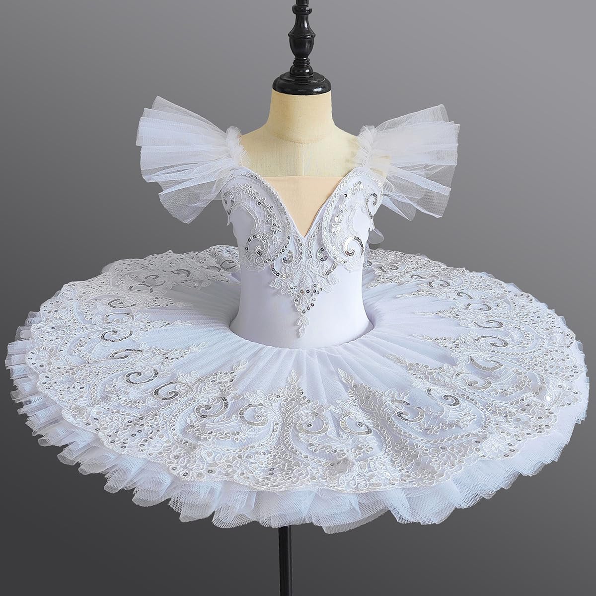 Weiß Professionelle Ballett Tutu, Kinder Mädchen Erwachsene Pfannkuchen Tutu Tanz Ballett Kostüm Ballerina Ballett Kleid Party Kleid Dancewear