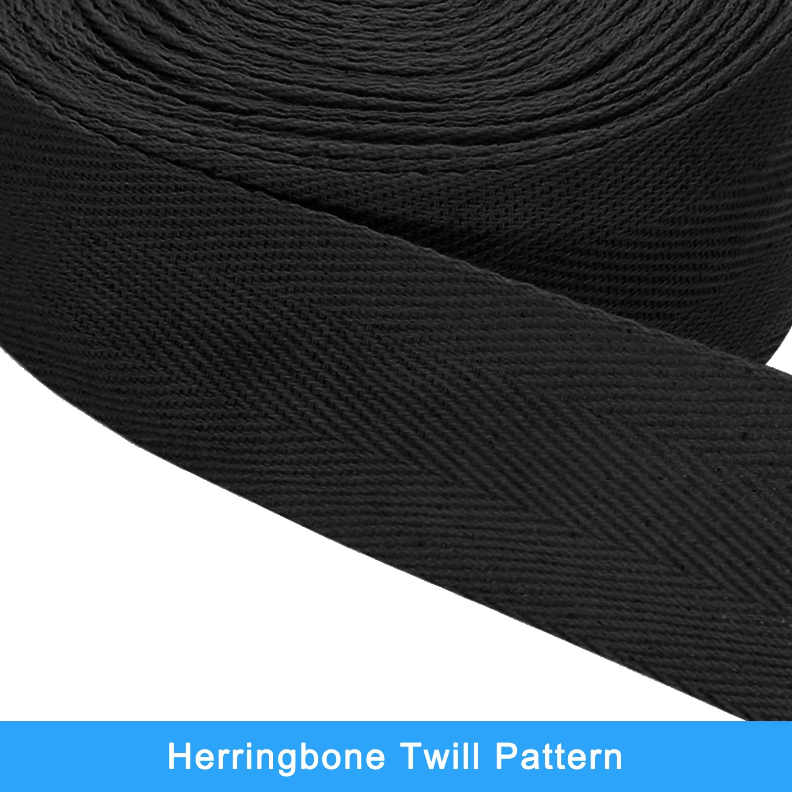 QUARKZMAN Ruban Sergé, 1Pcs 11 Yard X 10mm - Ruban En Tissu De Coton