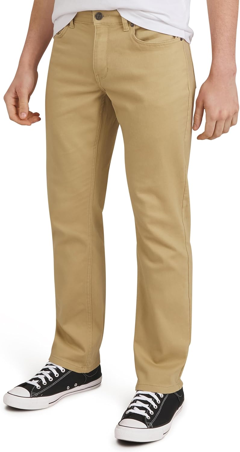 Quiksilver Men's 5 Pocket Straight Fit Stretch Waist Casual Chino Pants