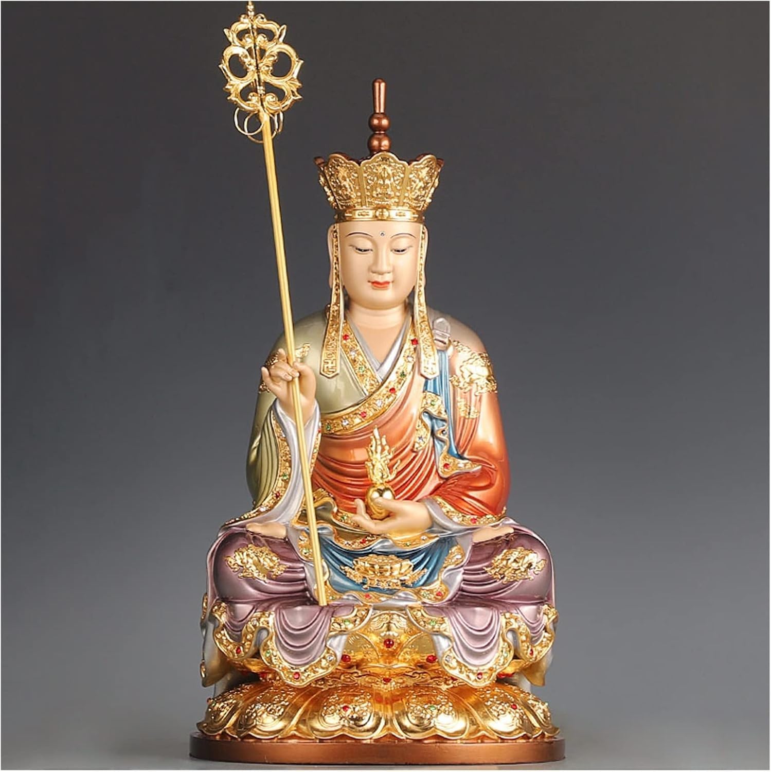 Estatua de Buda Ksitigarbha para decoración Zen, Estatua de Buda de Cobre, Adorno Artesanal, Escultura