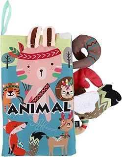 TOYANDONA 4 Peças Livro De Pano De Cauda Brinquedos Para Crianças Brinquedos Para Crianças Conjunto De Jogos Educativos Infantis Livros De Cognição Animal Livro De Dobras Livro De Pano Com