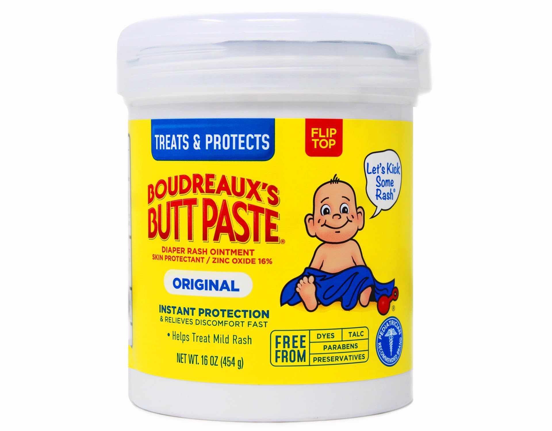 Boudreauxs Butt Paste Original Diaper Rash Cream Ointment for Baby 16 oz Pack of 1