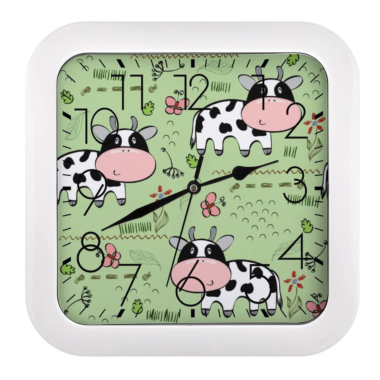 Horloge murale vache pour cuisine familiale et salon chaleureux