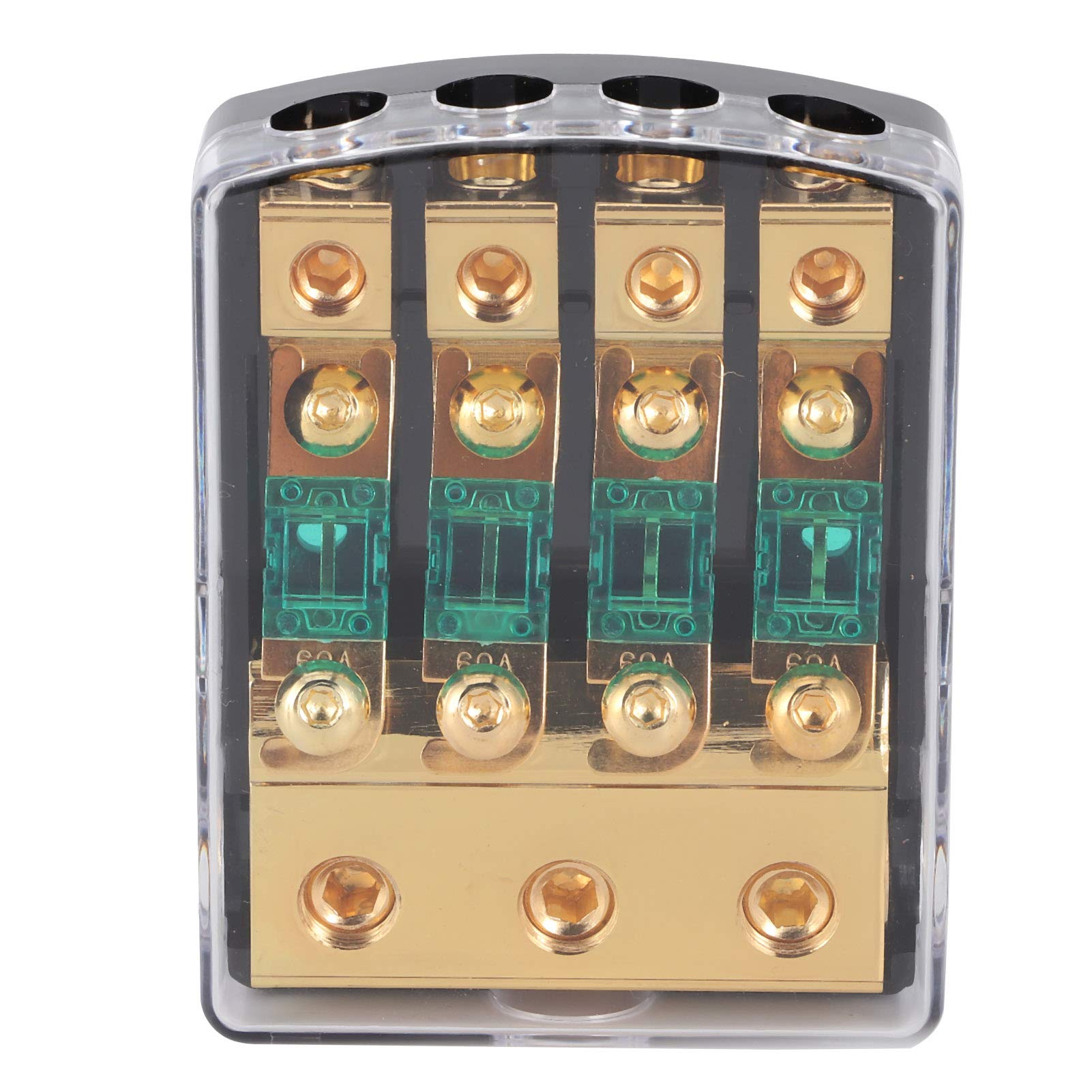 Porte-fusible électrique 1 entrée 4 Voies 0/4 AWG à 4/8 AWG pour Voitures, camions, Bateaux
