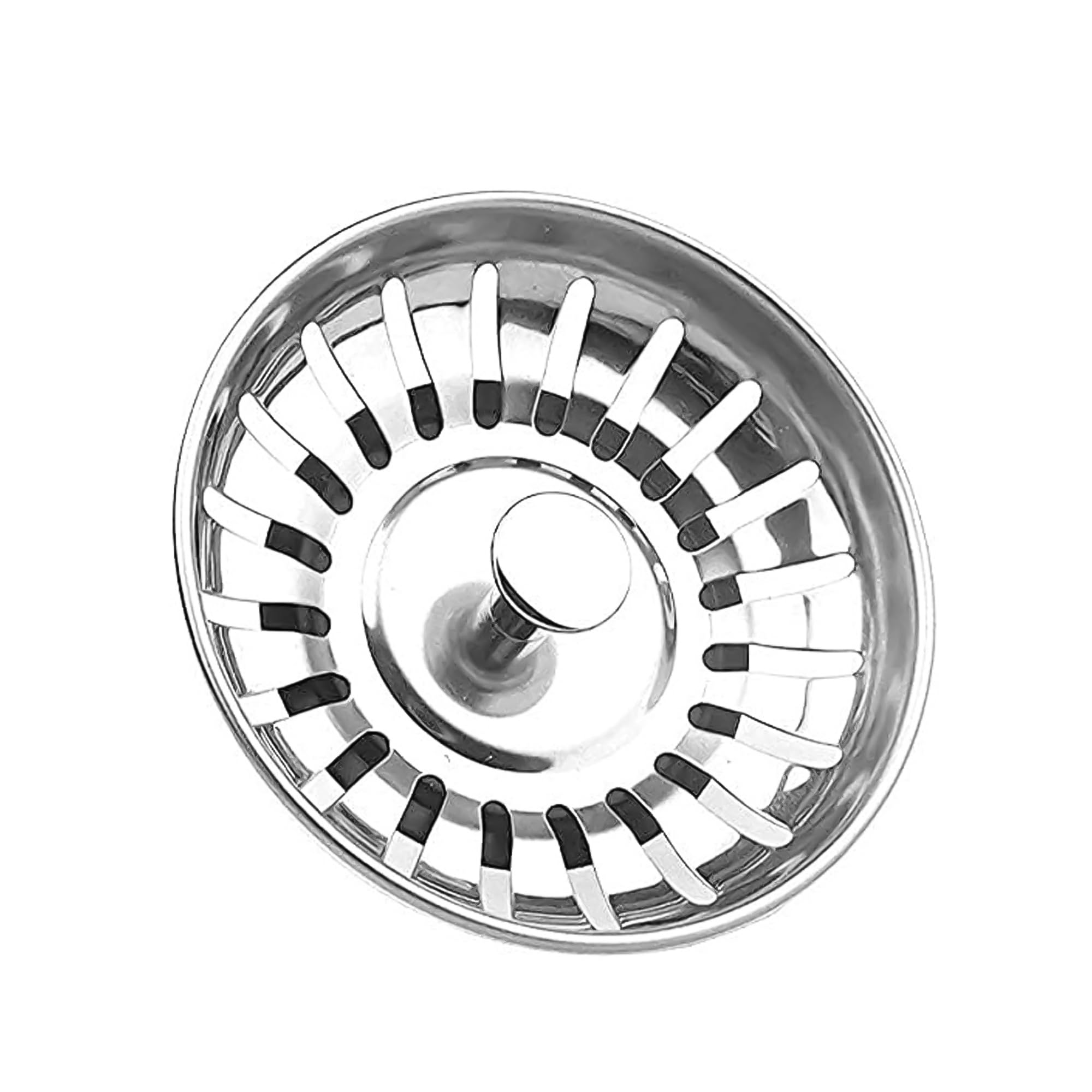 Foyscr Kitchen Sink Plug Strainer, Stainless Steel Kitchen Sink Strainer, ThickenSink Plug for Drain and Filter in Kitchen and Bathroom Sinks Hole 80mm