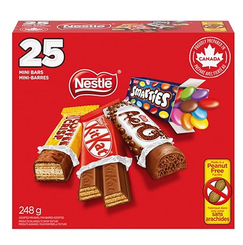 Nestlé Surtido Mini barras de chocolate, 25 piezas, 8.75 oz