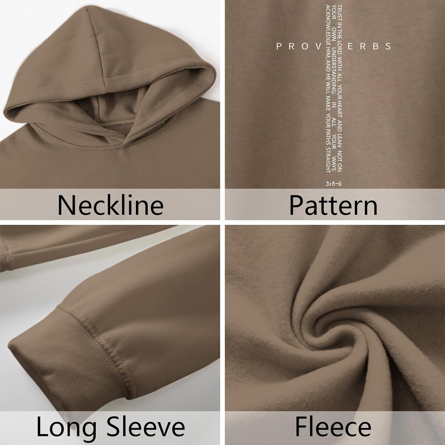 Christian Hoodies for Men Inspirational Religious Faith Cross Sweatshirts Vintage Bible Verse Graphic Hoodie Pullover - Image 7