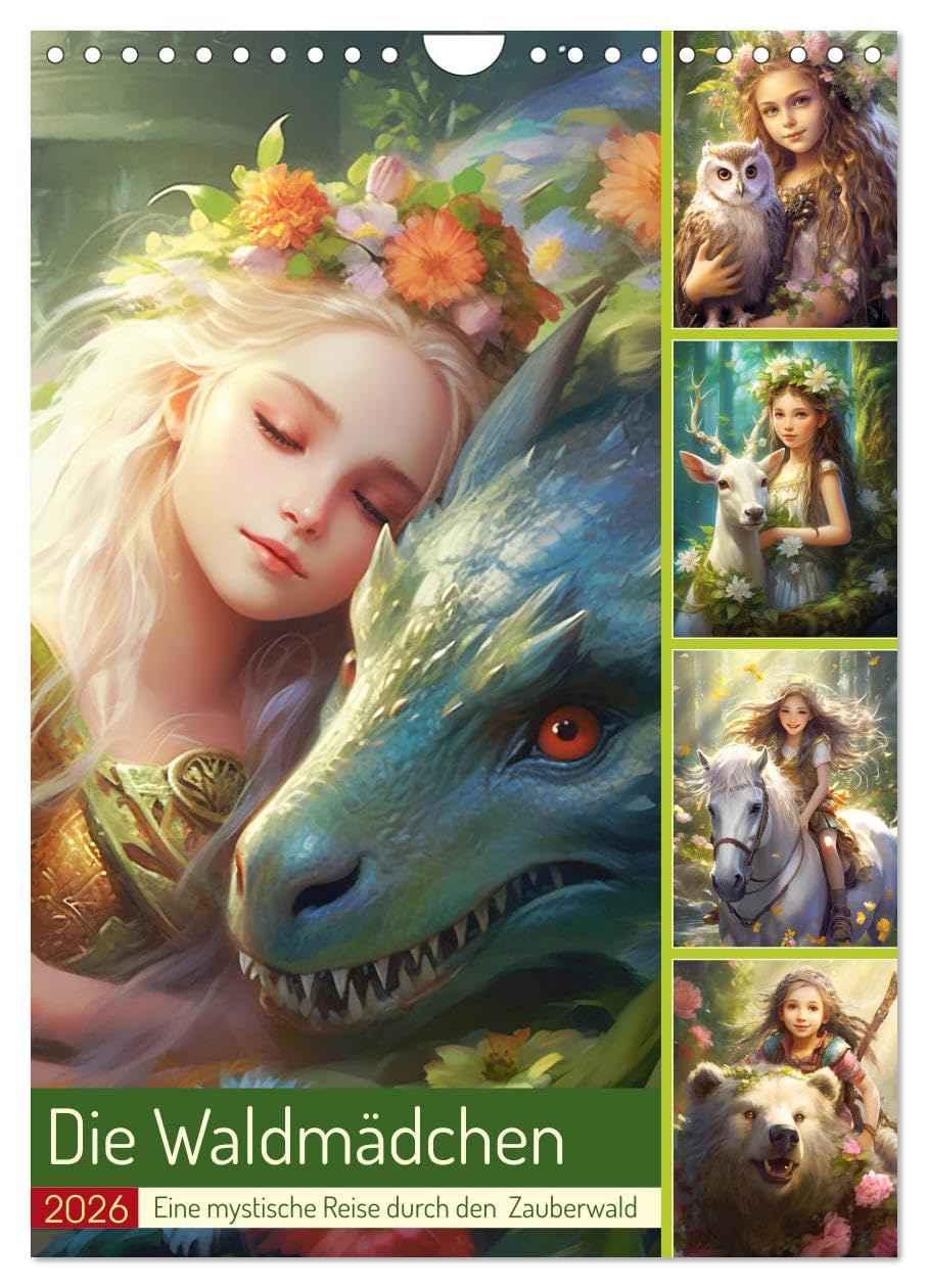 The Forest Girls. A mystical journey through the enchanted forest UK-Version (Wall Calendar 2026 DIN A4 Portrait), CALVENDO 12 Month Wall Calendar — image 1
