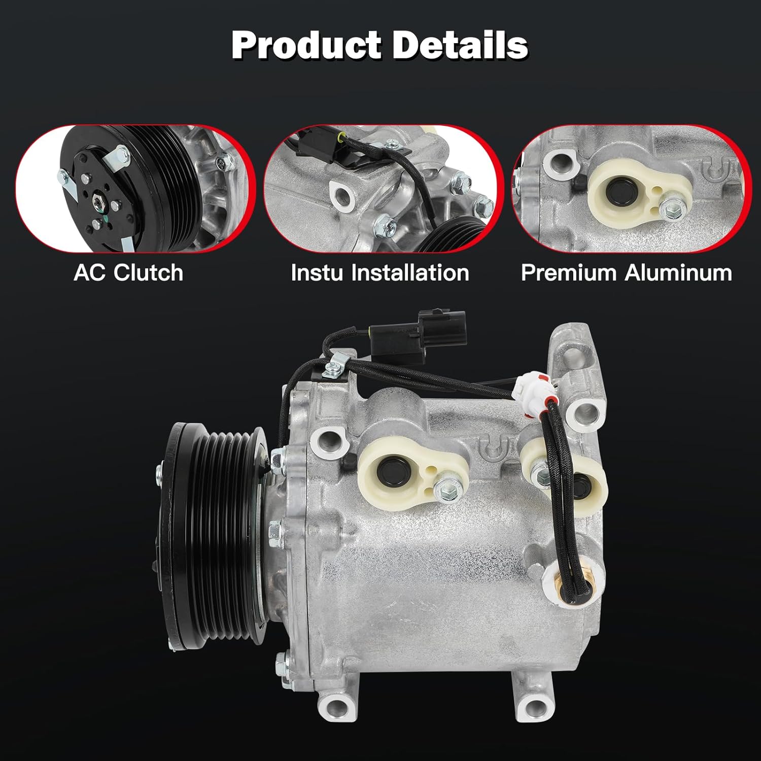 cciyu Air Conditioning Compressor for Mitsubishi Eclipse Endeavor Galant 1.5L 3.8L 2004-2012 Replaces AC Compressor for Car