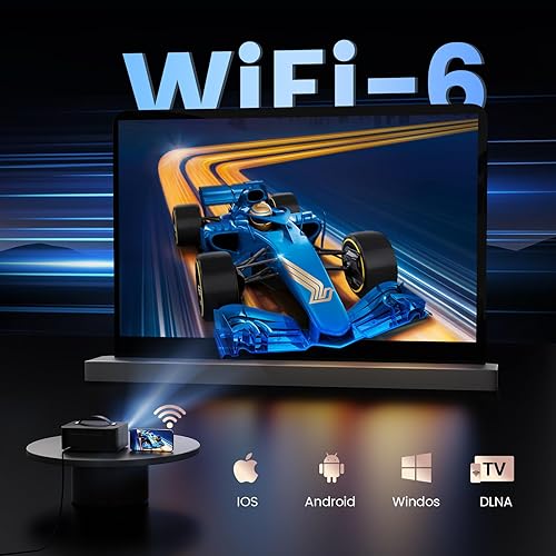 Miniatura 8 de [Official Licensed APPs/1500 ANSI] Outdoor-Projector-4K with Wifi6 and Bluetooth, Smart TV OS & DoIby Audio, Portable Projector with