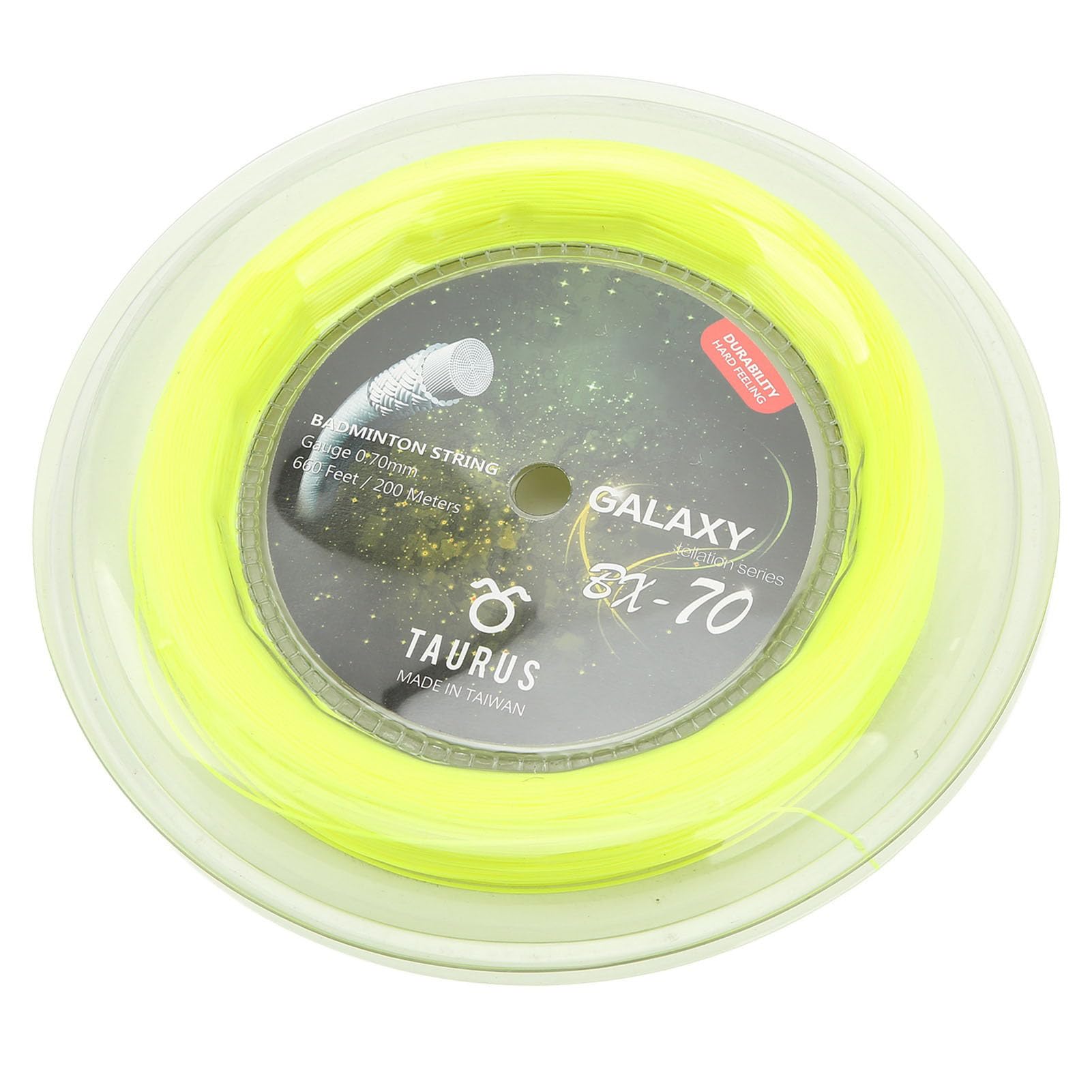 VGEBY Cuerda de Raquetas de Bádminton, Carrete de 200 M de Cuerda de Bádminton de Nailon de Alta Elasticidad de 0,7mm para Adultos y Jóvenes 7 Colores