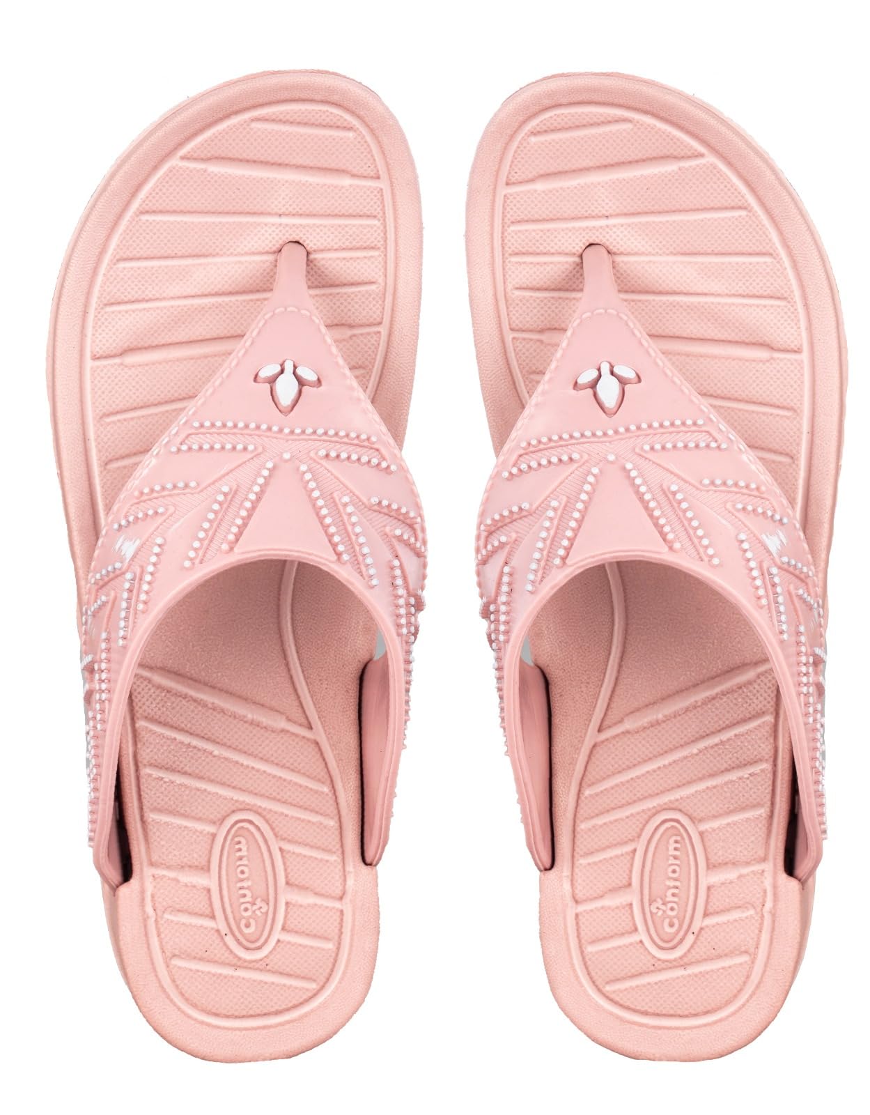Women's Comfortable Casual Flip Flop Slippers | Lightweight Soft EVA Daily Wear Slippers | Light Pink | Size 8-image-43