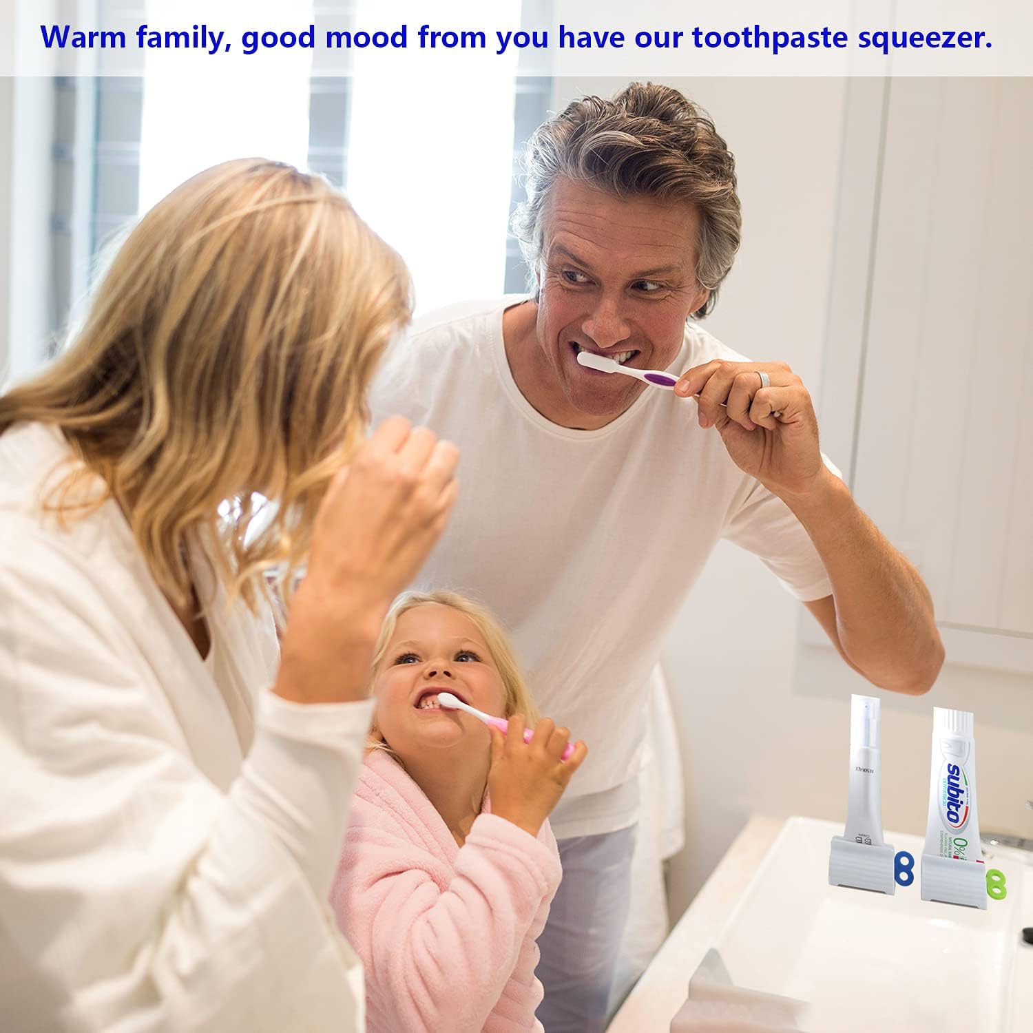 Toothpaste Tube Squeezer Dispenser Multifunctional Tube Holder Rotate Plastic Squeezer Rollers Tube Manual Extruder Clip Seat Bathroom Toothpaste Rack for Facial Cleanser Cosmetics Oily Extruder : Health & Household