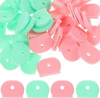 MAGICLULU 48pcs Multicolored Key Caps Tags Key Covers Tags Silicon Key Caps Key Identifier Sleeve Key Distinguishing Covers for House
