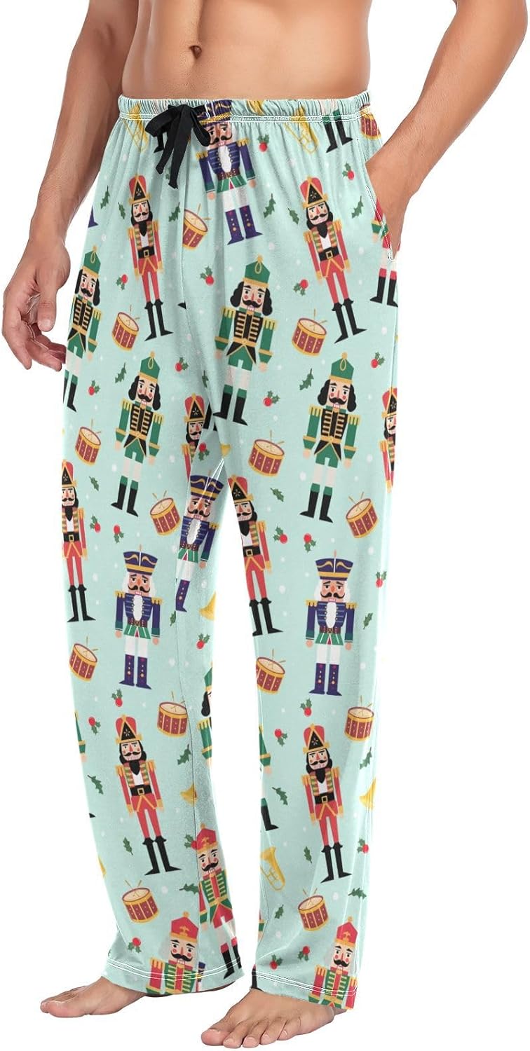 Men's Pajama Pants Casual Sleepwear Breathable Pjs Bottoms with Pocket Drawstring S - Image 4