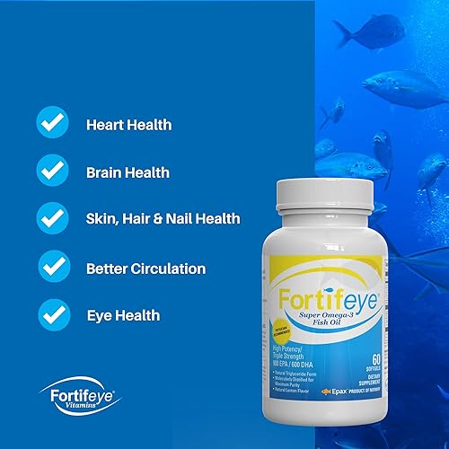 Miniatura 5 de Fortifeye - Paquete de protección contra la luz azul y salud cardíaca | Aceite de pescado Fortifeye Super Omega 60 ct y Fortifeye Focus 30ct