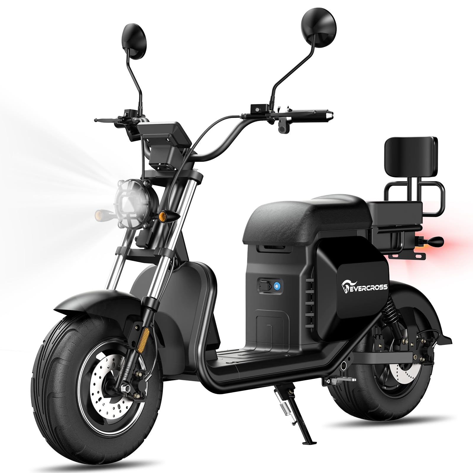 EVERCROSS 702 Motocicleta Eléctrica para Adultos, Motos Electricas con Motor de 2000W, 3 Modos de Velocidad 25/35/45 KMH,Autonomía 85KM, 60V/30Ah Moto Cross Eléctrica, Doble Amortiguación