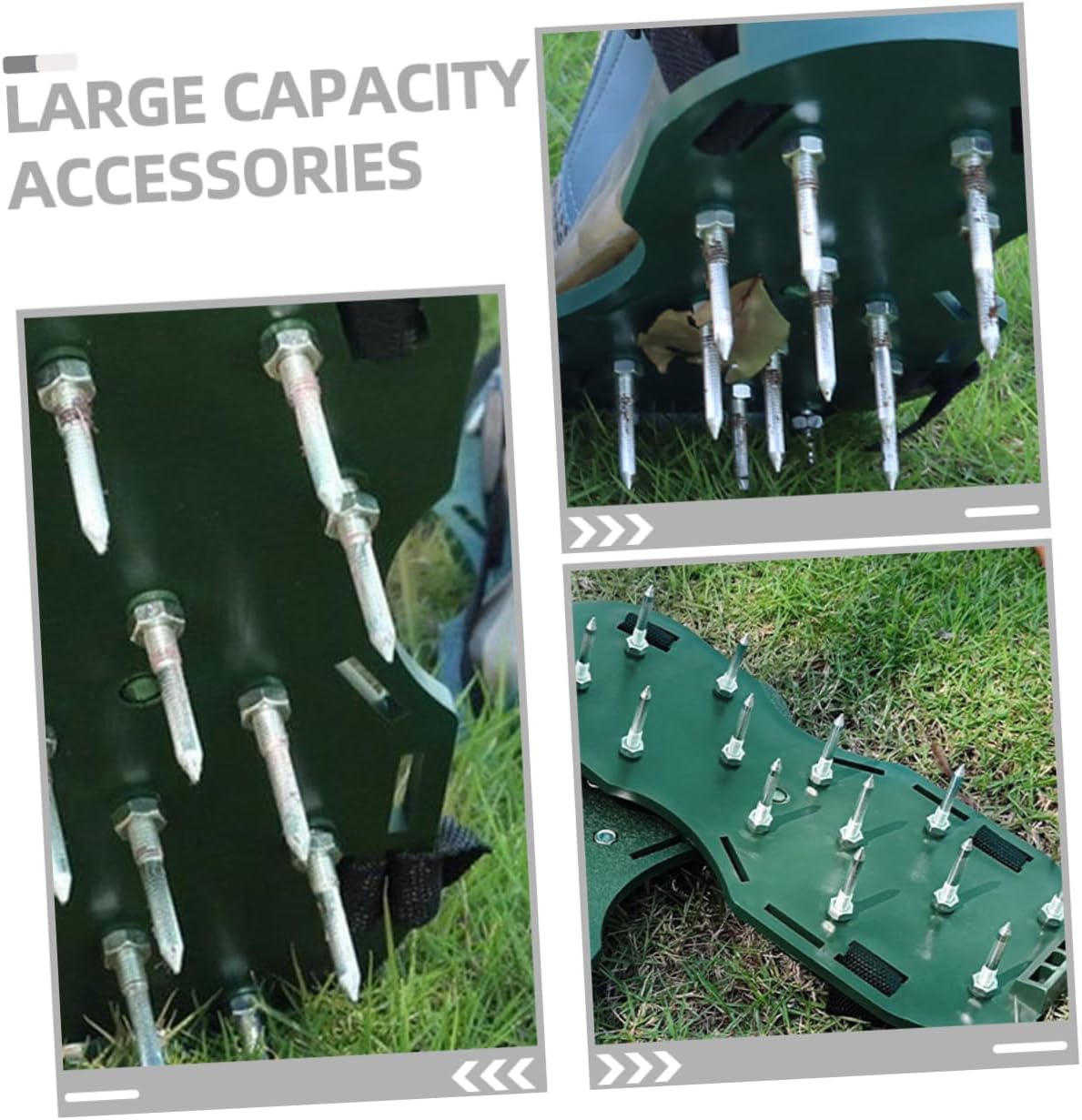 120pcs Lawn Aerator Shoes Spikes Aerator Spikes for Grass Metal Stake Shoes for Garden Dredging