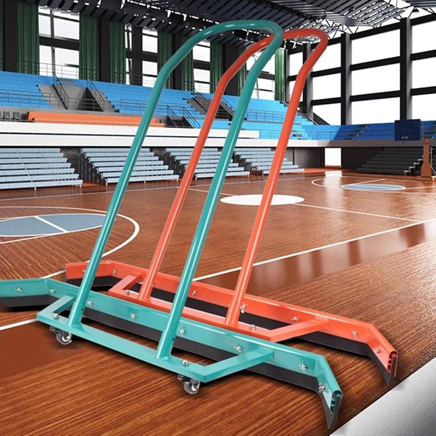 Escoba limpiacristales para cancha de tenis, removedor de agua portátil con ruedas giratorias, secador de suelo para cancha deportiva para baloncesto, estacionamiento