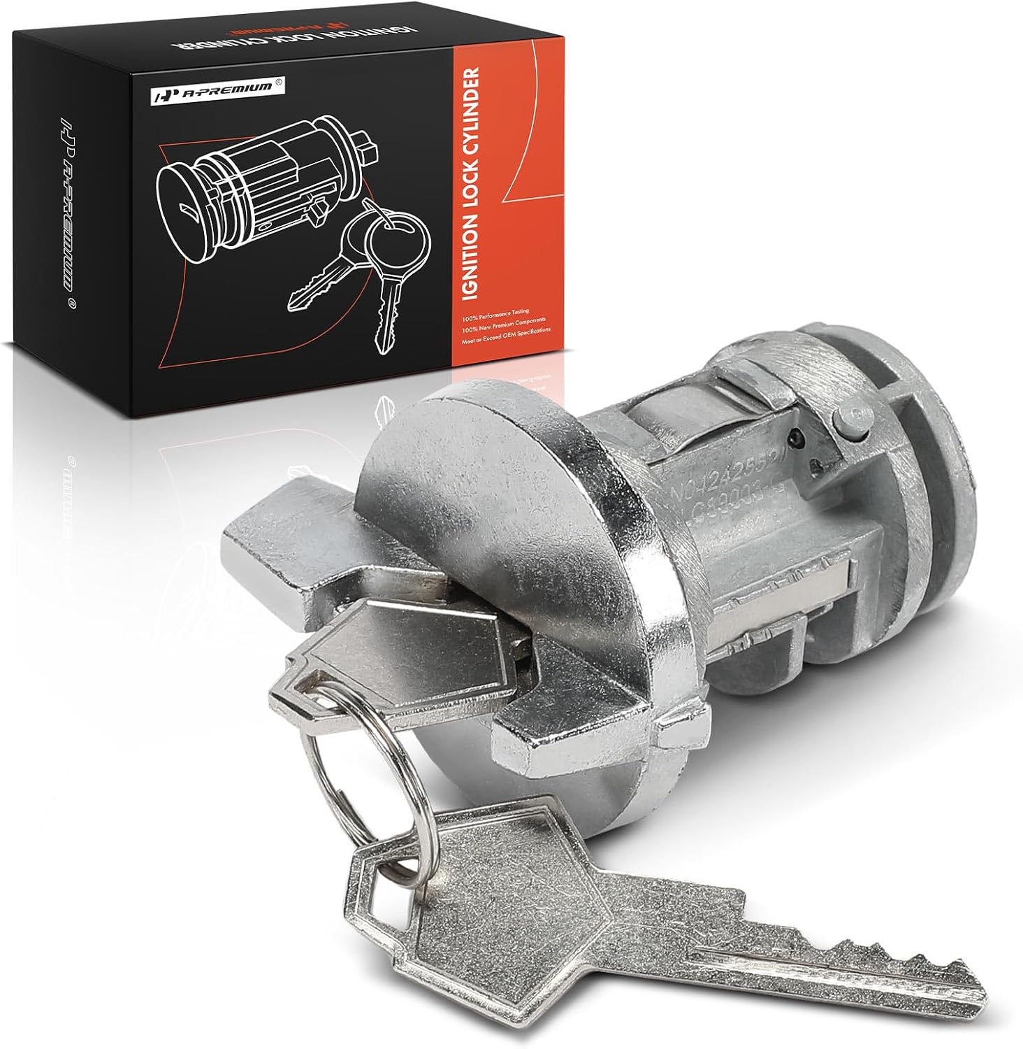 A-Premium Ignition Lock Cylinder with 2 Keys Compatible with Chrysler, Dodge & Plymouth Vehicles - Aspen, Challenger, Lancer, Cordoba, Daytona, LeBaron, 400, Ramcharger, Royal Monaco, Barracuda, Cuda
