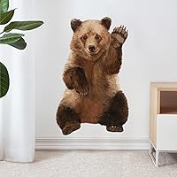 Vista 1 de Calcomanía de pared con texto en inglés «Hello Bear» para la pared del cuarto del bebé, extraíble, para despegar y pegar, impermeable, para niños