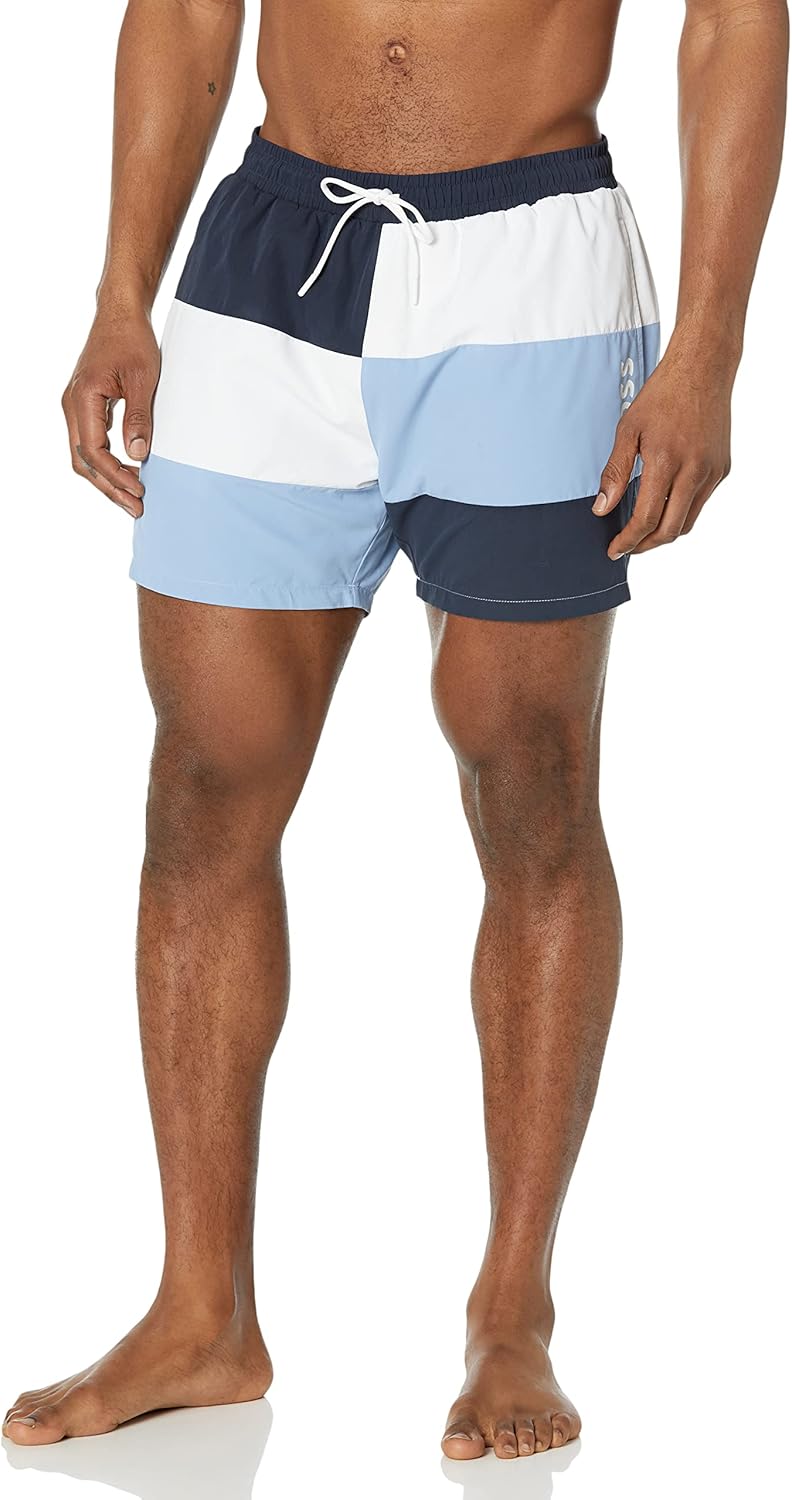 BOSS Men's Court Color Block Swim Trunks
