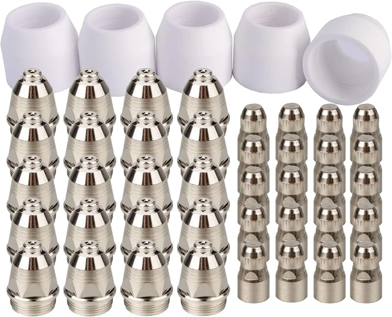 P80 Plasma Cutter Nozzle Electrodes Consumables 1.7 Tip 100Amp 45pcs Kit