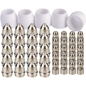 P80 Nozzle Electrodes Consumables 1.7 Tip 100A 45 Piece Set