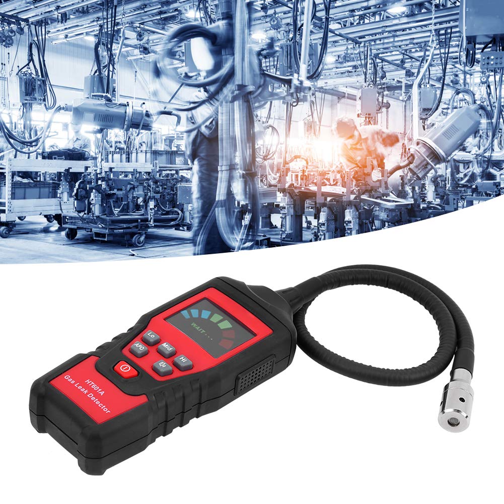 Jeffergarden Rilevatore di Gas Combustibili Portatile con Display LED, Allarme Ad Alta sensibilità per Metano, Sonda Flessibile 40 Cm, Ideale per Casa, Cucina e Barbecue