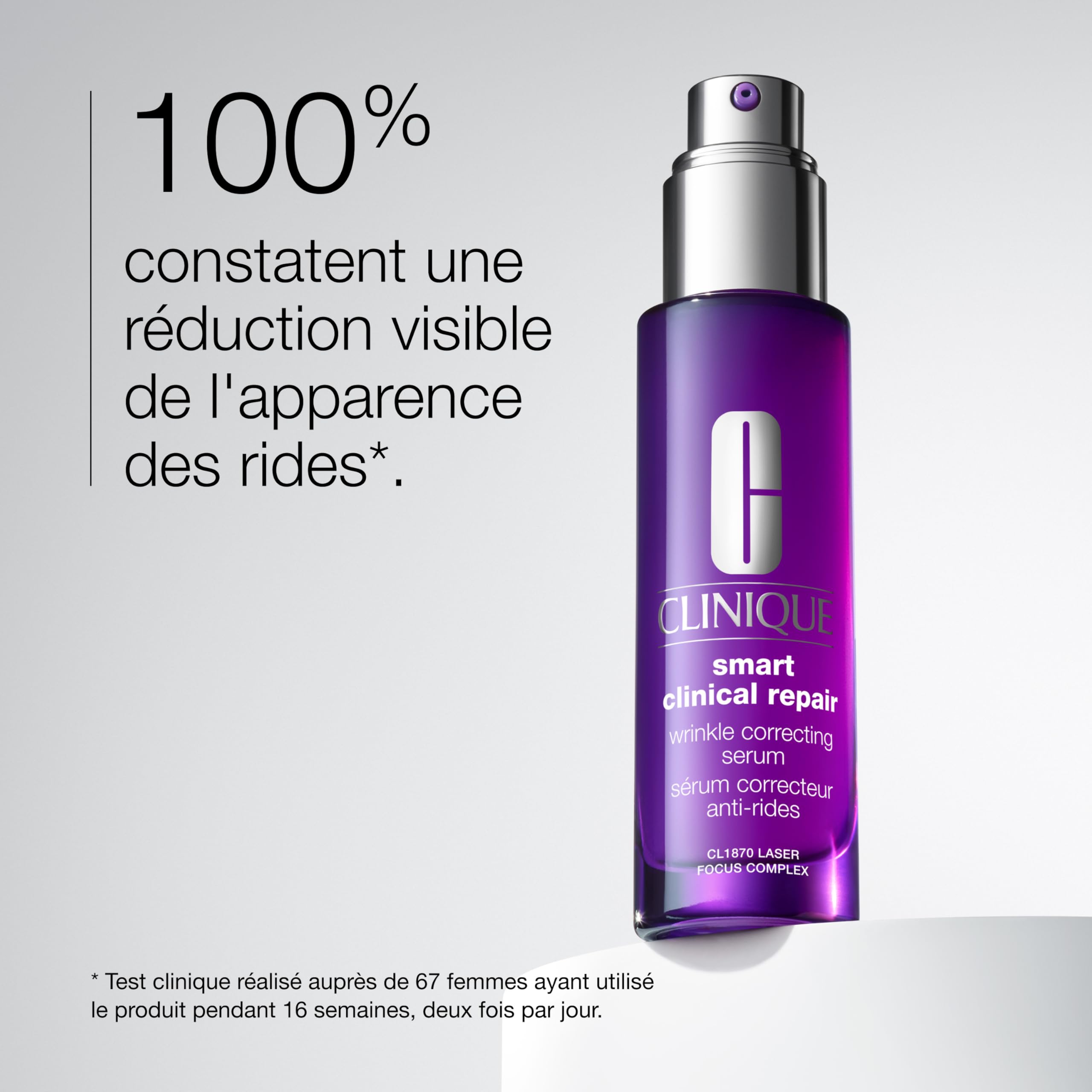 Clinique Smart Clinical Repair Sérum Visage Correcteur Anti-Rides Acide Hyaluronique, Peptides 9.5% + Rétinoïde 1% | Anti-Âge