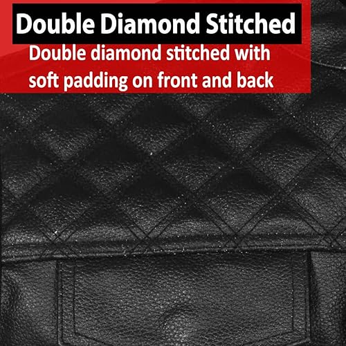 Miniatura 8 de Jackets 4 Bikes SOA Chaleco de Motocicleta para Hombre, Cuero Genuino de Búfalo, Armadura Trasera, Bolsillos Interiores, Chalecos de Club de