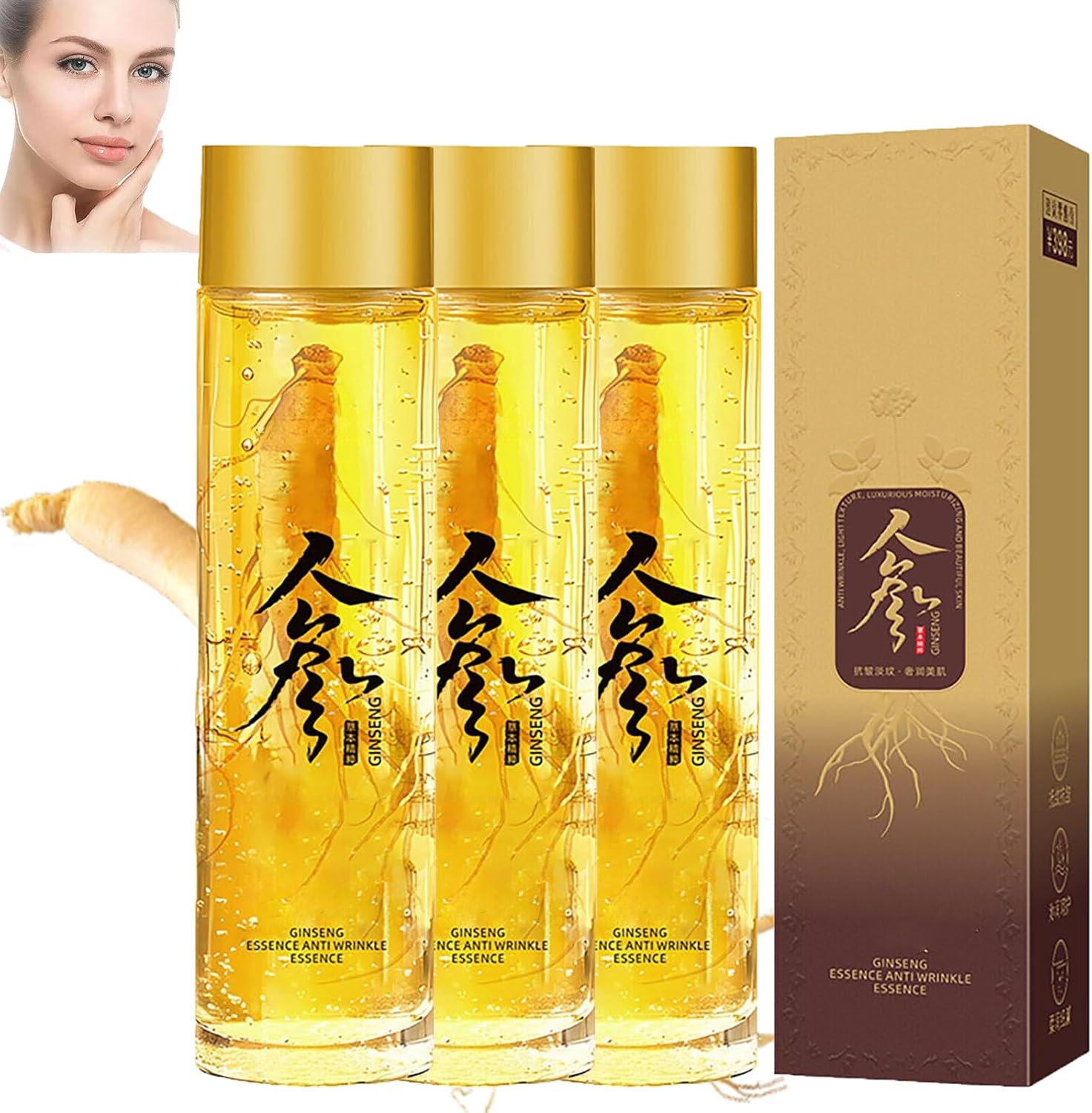 Ginseng Extract Liquid Ginseng Essence Water Anti Aging Serum Ginseng Serum, Firming Sagging Skin And Reducing Fine Lines Essence (3PCS) Ginseng Extract Liquid Ginseng Essence Water Anti Aging Serum Ginseng Serum, Firming Sagging Skin And Reducing Fine Lines Essence (3PCS)