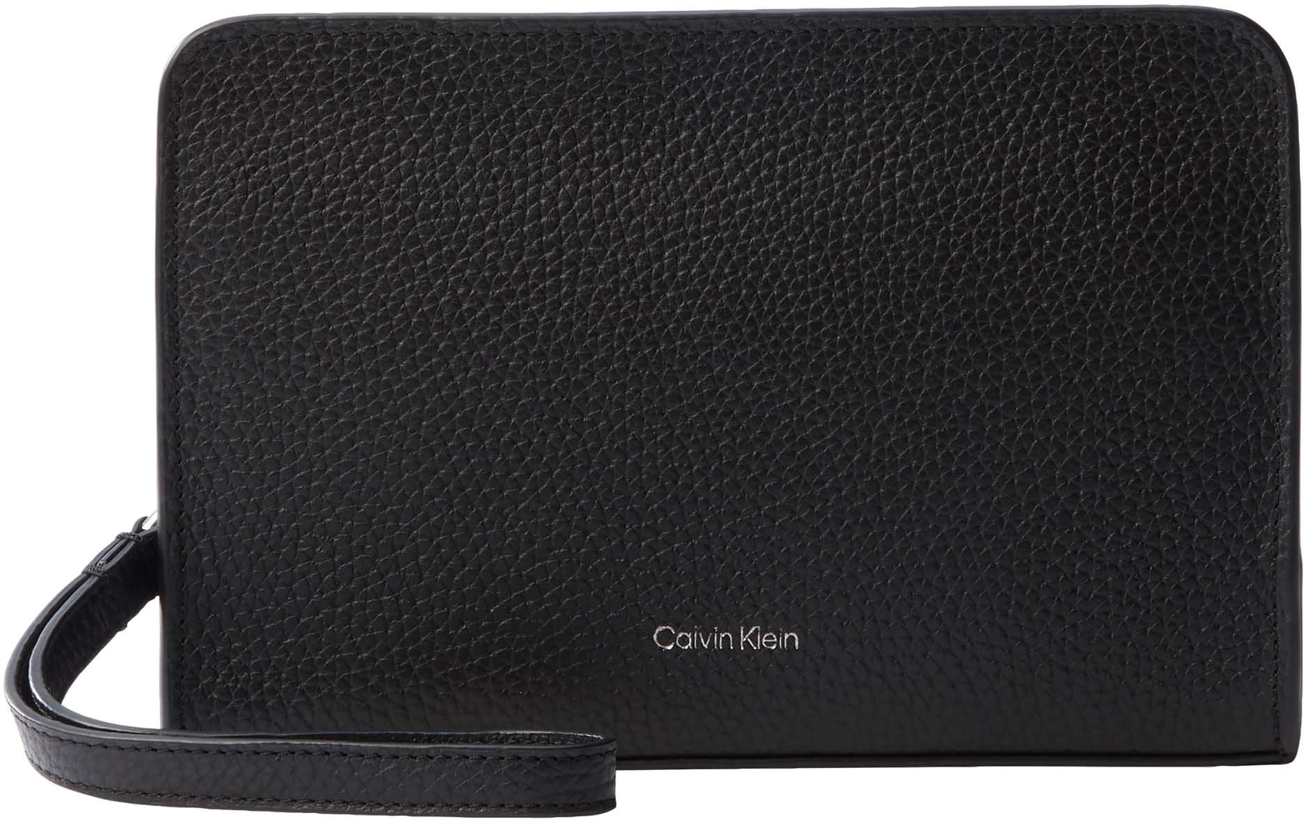 Calvin Klein Foil Emboss Pouch with Handle UB1 Black One Size