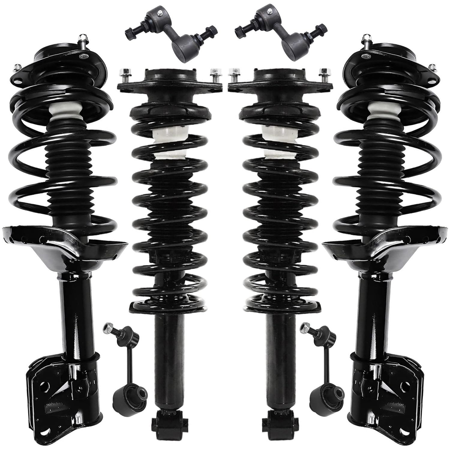 Detroit Axle - 8pc Struts &amp; Sway Bar Links for 2009-2013 Subaru Forester