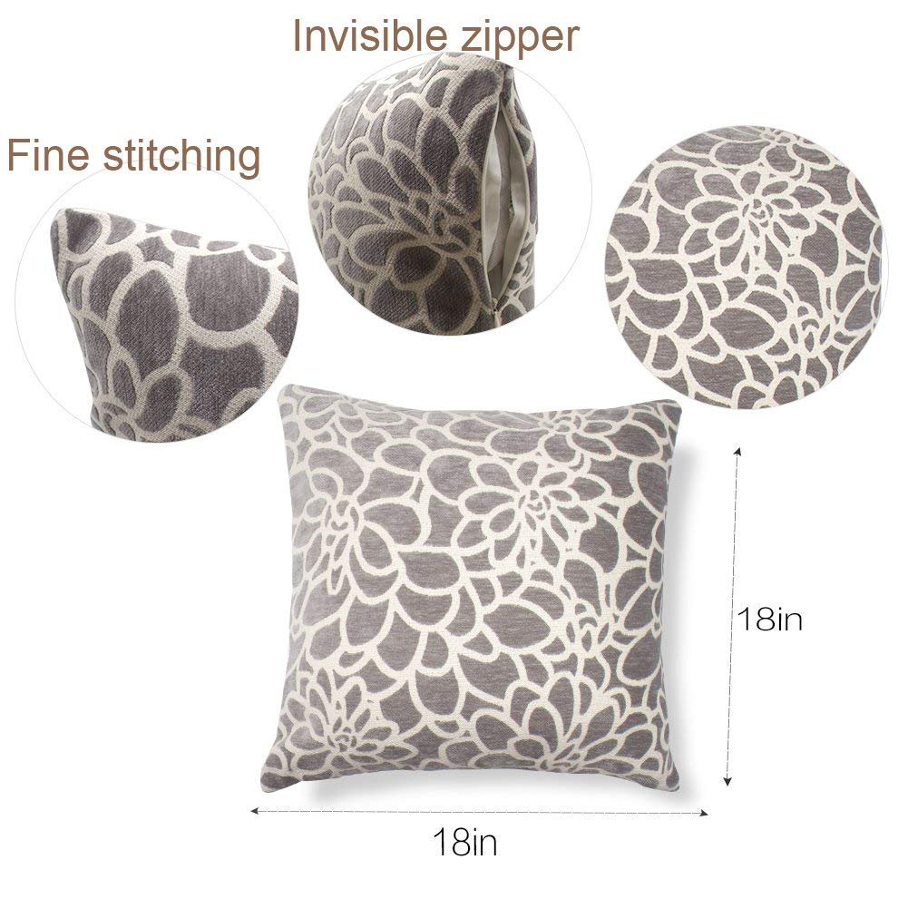 Amazon.co.jp: SEPTEMBER HOME 18x18 クッションカバー グレー