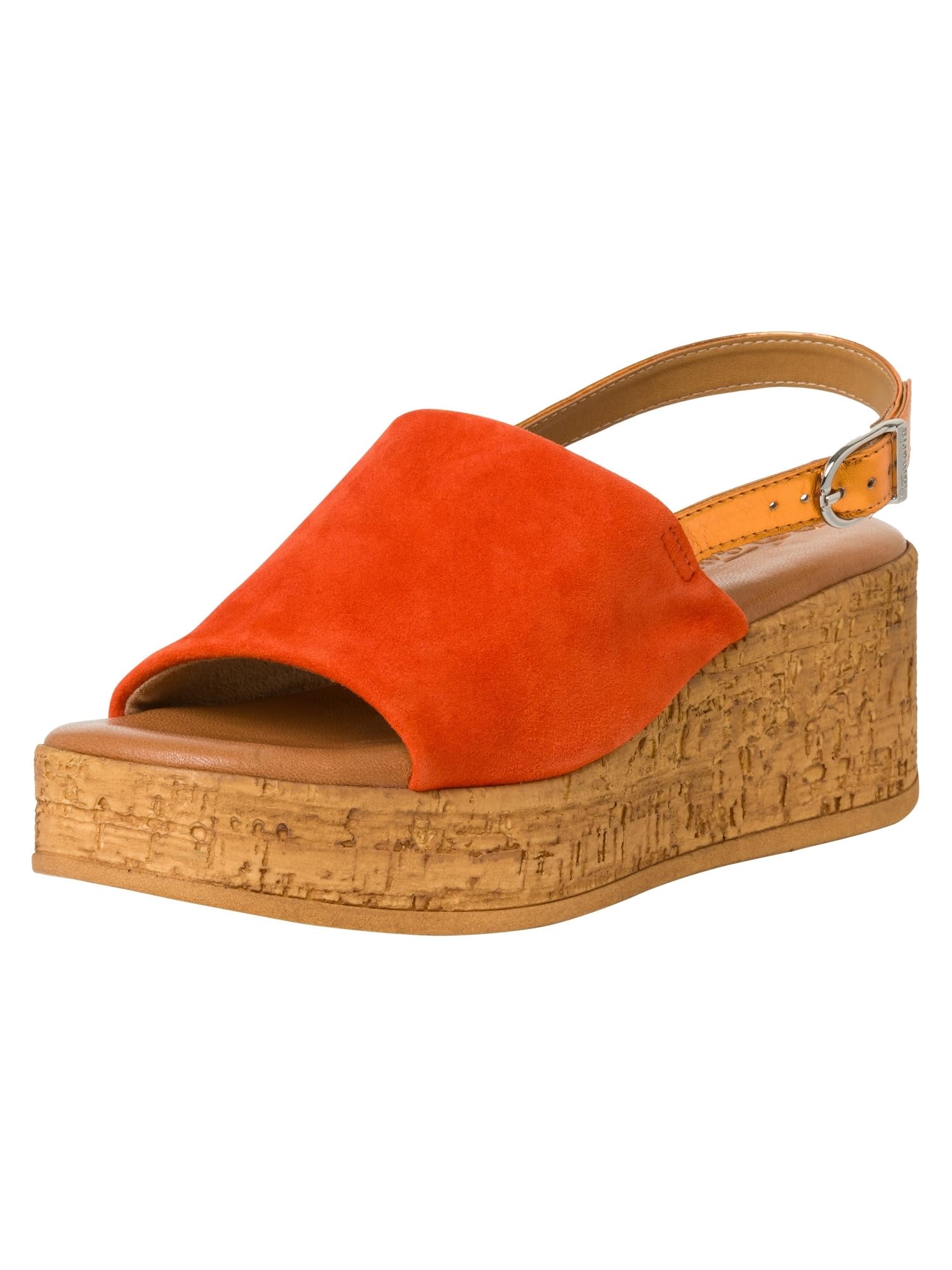 Tamaris Women' 1-28393-42 Wedge Sandal, orange, 7.5 UK