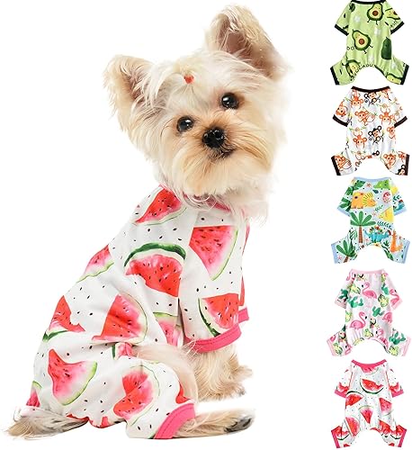 Miniatura 9 de Ropa para perros pequeños, niños y niñas, pijamas para perros pequeños, chihuahua, Yorkie, camisa de primavera y verano, lindo traje de cachorro,