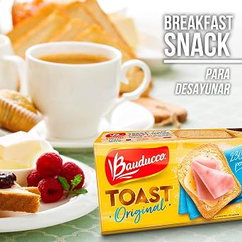 Bauducco Original Toast - Delicious, Light & Crispy Toasted Bread - Ready-to-Eat Breakfast Toast & Sandwich Bread - No Artificial Flavors - 5.01 oz (Pack of 1)