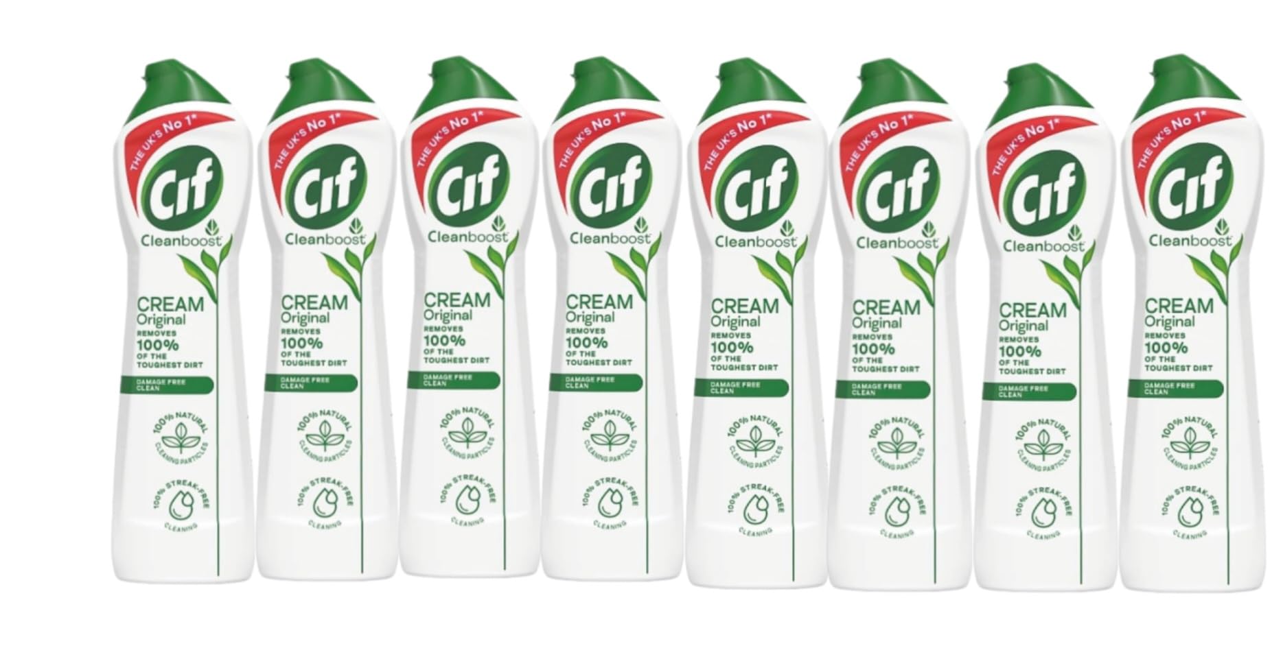Ciff Cream Cleaner Original - 500ml (Pack of 8) | Deep Cleaning for Shiny Surfaces | Gentle and Versatile Multi-Surface Use | Pleasant Original Fragrance