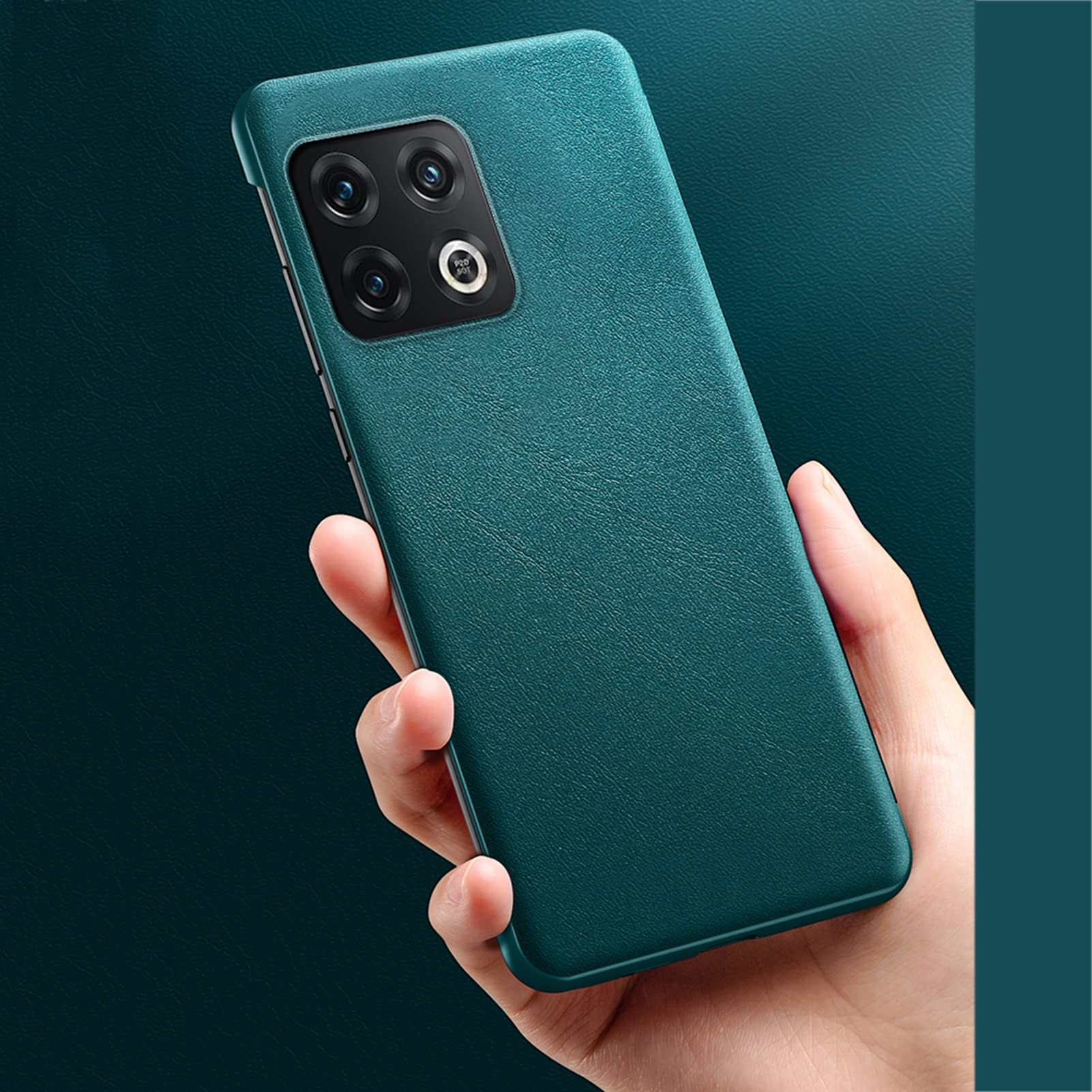 Handyhülle Für OnePlus 10 Pro – Lederoptik Mit Kevlar-Design, TPU, Erhöhter Schutz