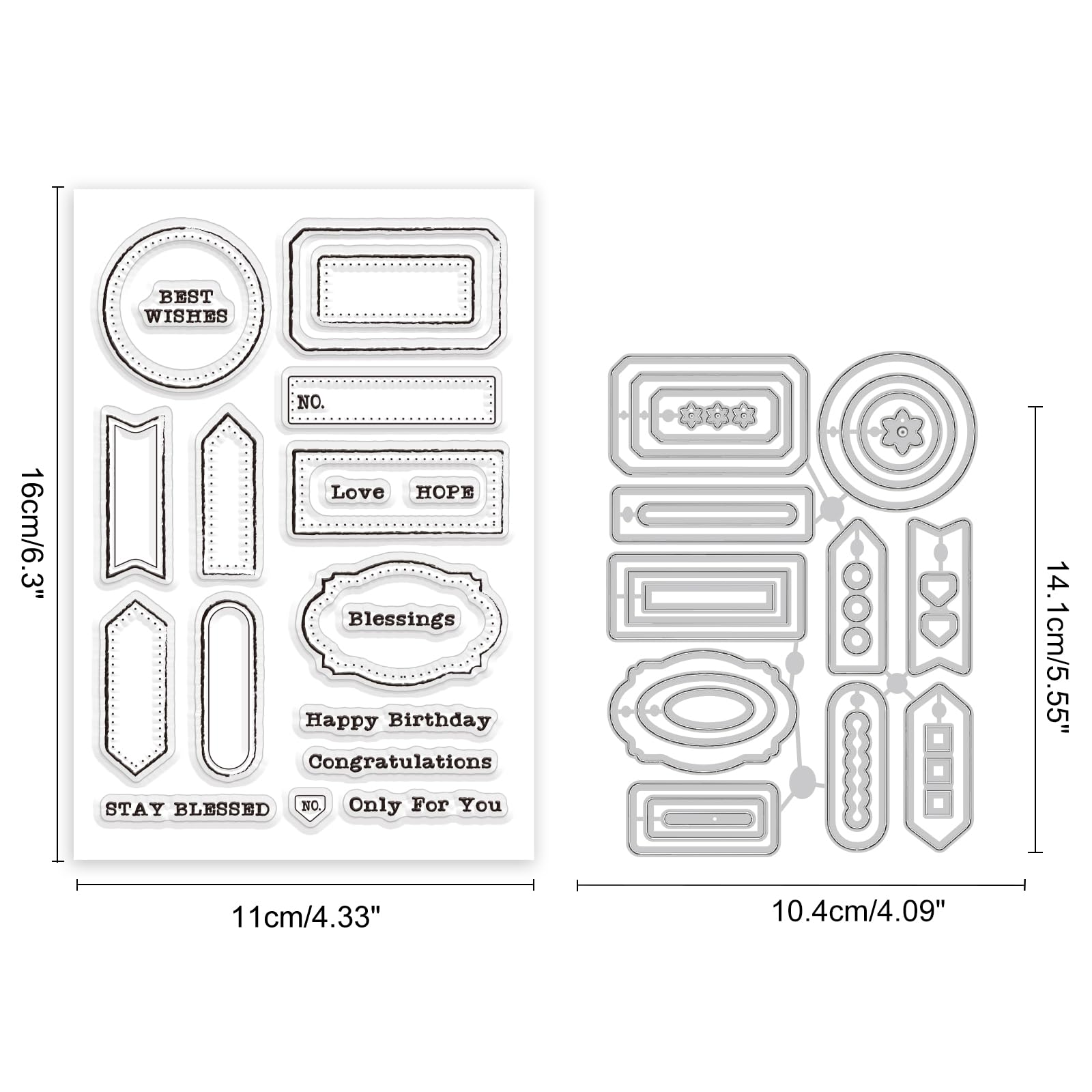 GLOBLELAND Gothic Lesezeichen Stempel Set - Silikonstempel & Stanzformen Für Scrapbooking