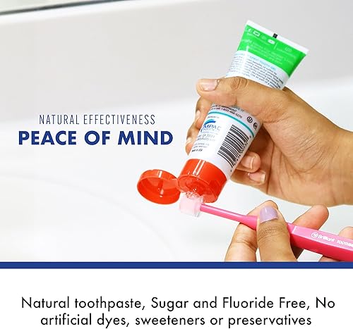Miniatura 2 de Brilliant Spry - Pasta de dientes en gel para niños, con xilitol para una protección avanzada de dientes y encías, sin flúor y seguro si se ingiere,