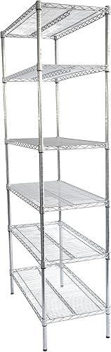 IQE-Storage Chromregal 460-G6X, extrem robustes Regal mit 6 Regalböden, LxTxH: 9